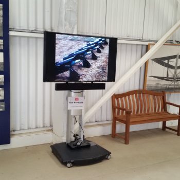Plasma screen on a stand with audio