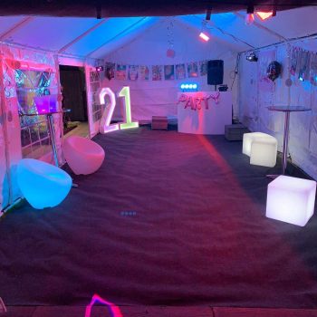6m x 4m Gazebo with LED Furniture and Bar.