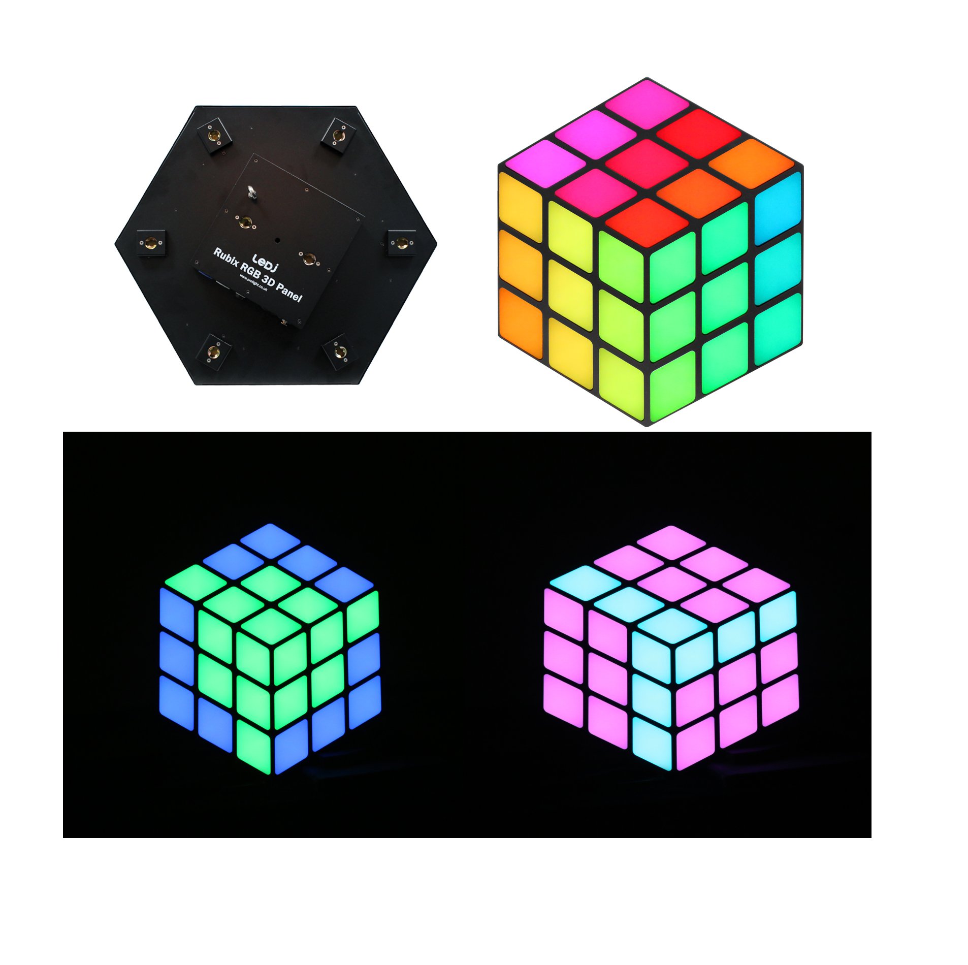 LEDJ 3D Rubix Panel 80s Effect Light